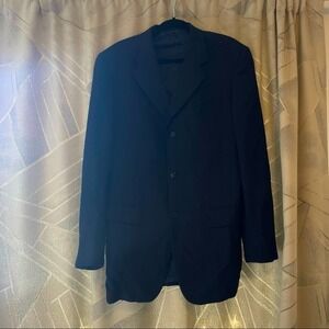 100% Cashmere Calvin Klein Bergdorf Goodman Suit Blazer 42L Dark blue